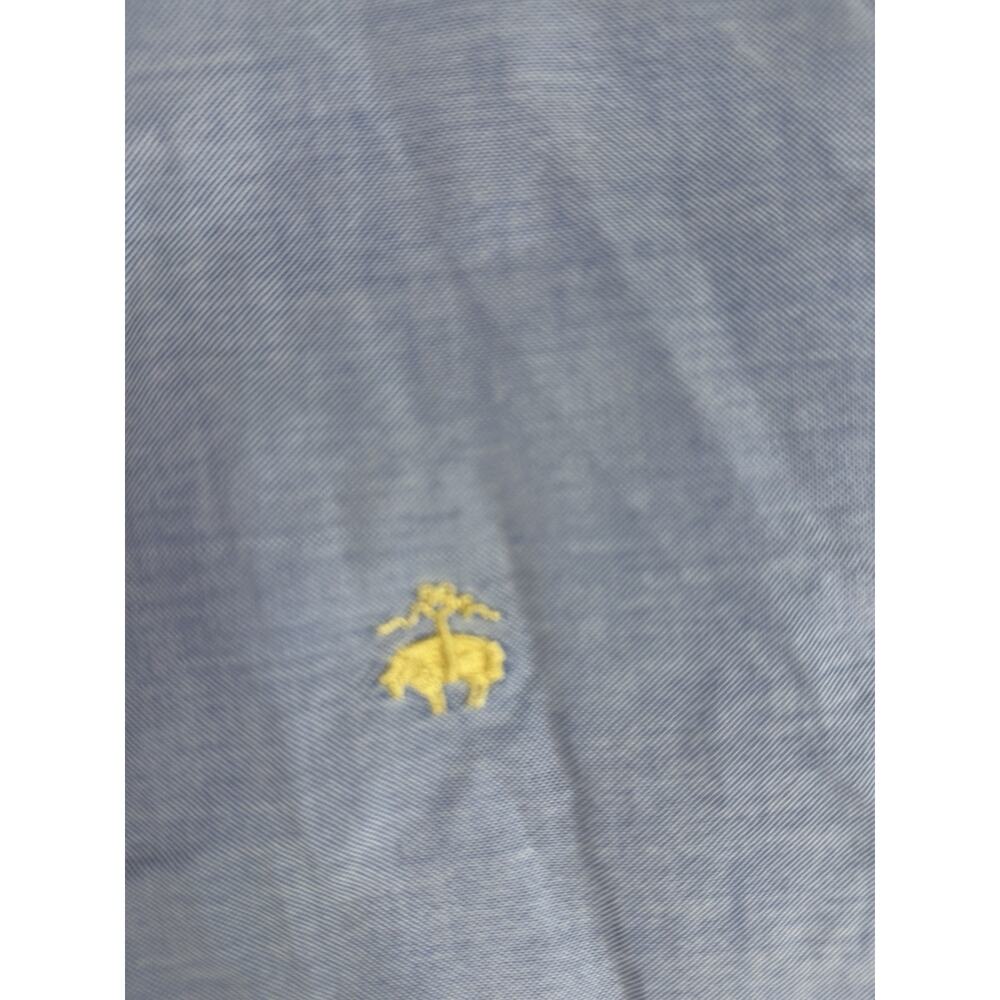 Brooks Brothers 346 Men's Supima Cotton Non-Iron Classic Blue Dress Shirt XL - Picture 3 of 6